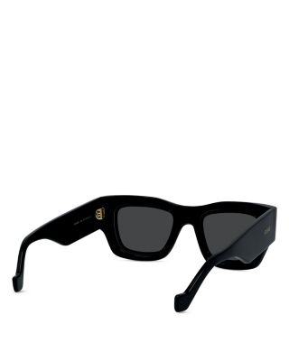 Signature Black Geometric Sunglasses, 53mm