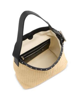 T-Bar Sling Raffia Shoulder Bag