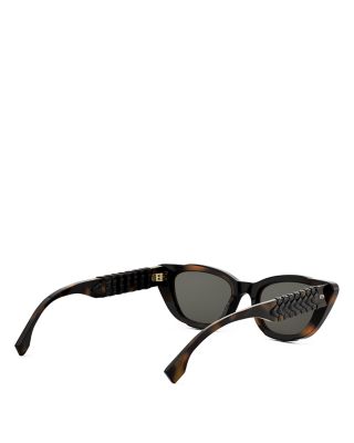 Interlace Havana Cat Eye Sunglasses, 49mm