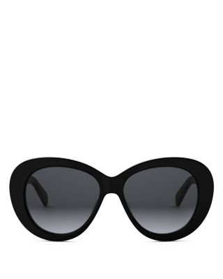 Triomphe Black Butterfly Sunglasses, 55mm