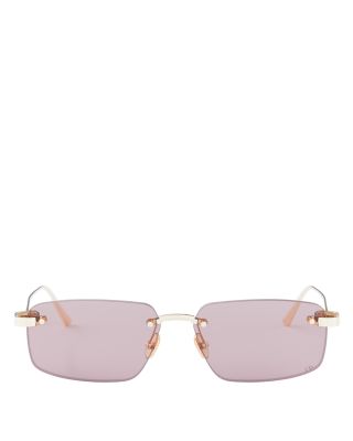 CDior S4U Yellow Rectangular Sunglasses, 57mm