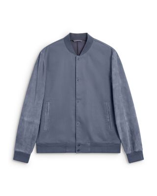 TED BAKER ノーカラージャケット　S Ted Baker Liams Cotton Twill & Suede Bomber Jacket | Bloomingdale's