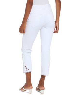 Yori Eyelet Straight Denim Leggings