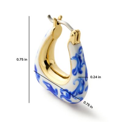 Statement Earrings - Dakota Marble Blue