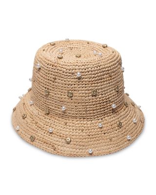 Pearle Raffia Bucket Hat