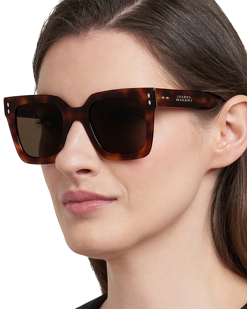 Shop Isabel Marant Square Sunglasses, 51mm In Brown/brown