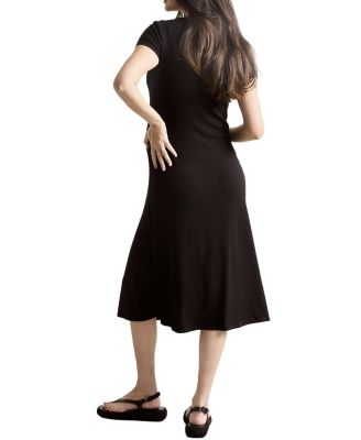 The Softest Rib Maternity/Nursing Midi Dress