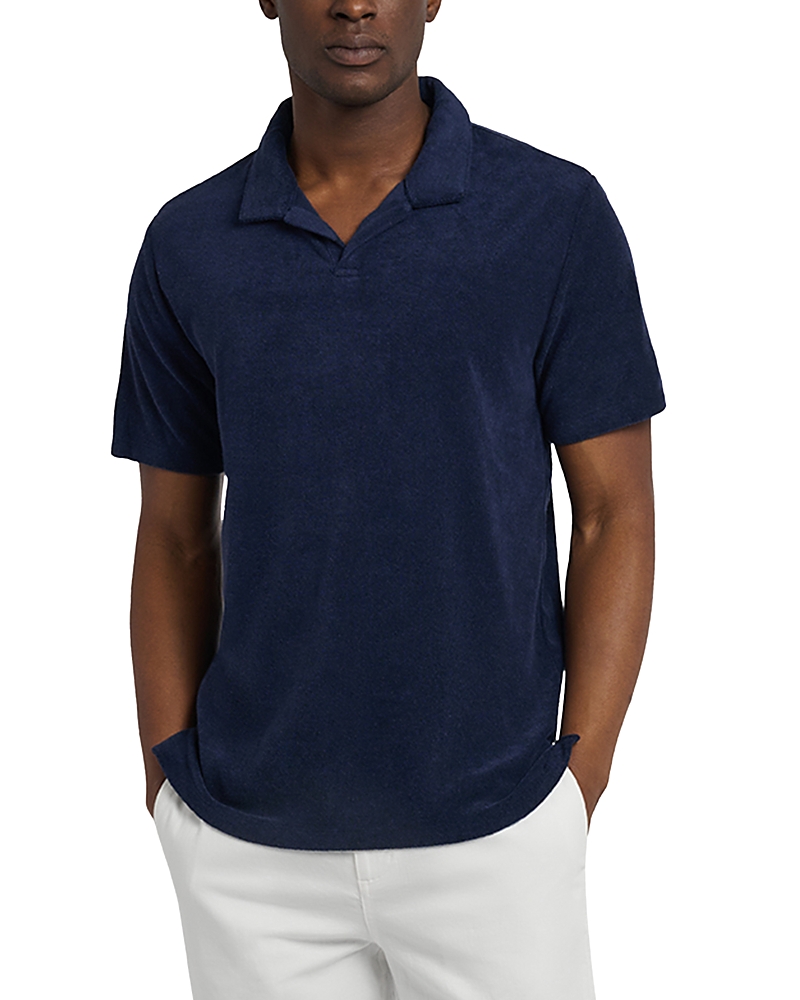 Onia Terry Open Collar Polo Shirt