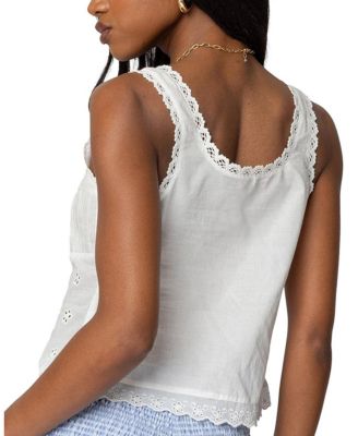 Fiore Eyelet Tie Front Top