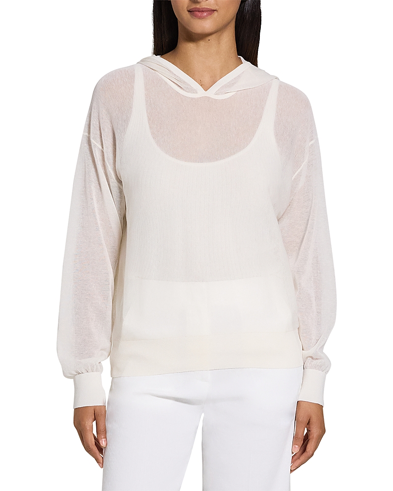 Theory Sheer Blouson Hoodie