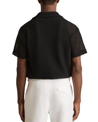 Sterling Short Sleeve Crochet Cuban Shirt