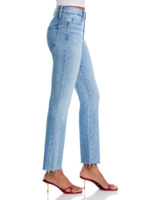Cindy Raw Hem Jeans in In Tune Distressed