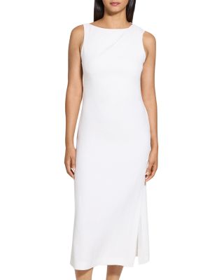 Shoulder Draped Midi Dress