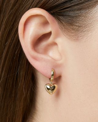 Jessica Puffed Heart Hoops