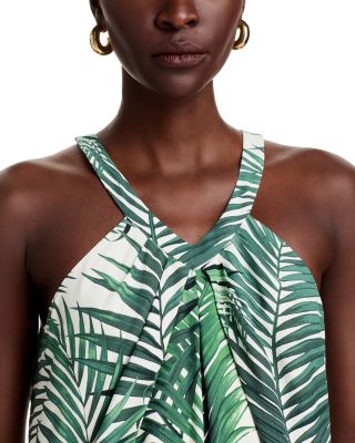 Silk Leaf Of Luxury Halter Mini Dress