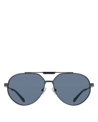 Aviator Brow Bar Sunglasses, 62mm