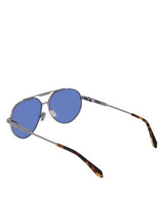 Aviator Brow Bar Sunglasses, 62mm