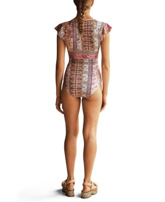 SONTUOSA Ruffle Sleeve One Piece