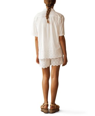 CRU Lace Cut-Out Belted Short
