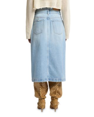 Double Waisted Denim Skirt