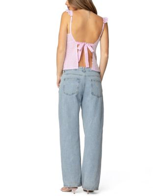 Jenson Backless Gingham Top