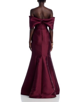 Bow Detail Shoulder Gown