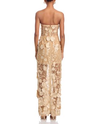 Long 3D Floral Gown - Exclusive
