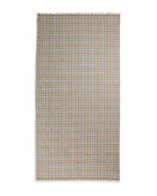 Lightweight Cotton Check Scarf