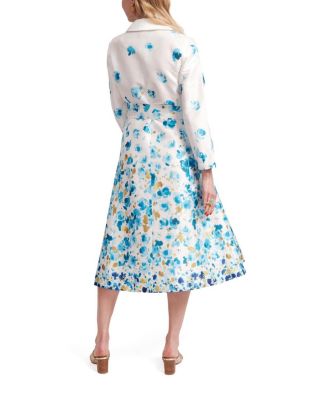 Lucille Pocket Full of Posies Poly Dupion Wrap Dress