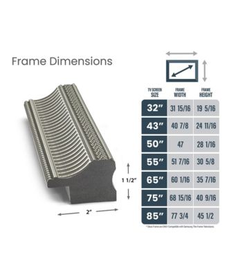  65" Slim Frame for Samsung The Frame TV 2021-2025 (Modern Tuxedo Black)