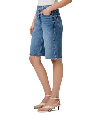 Cadee High Rise Bermuda Jean Shorts in Familia