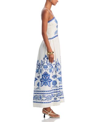 Shell Garden Sleeveless Midi Dress