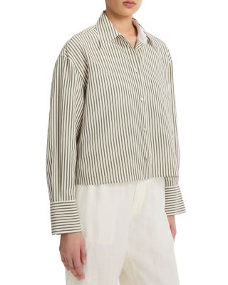 Till Stripe Cropped Poplin Shirt
