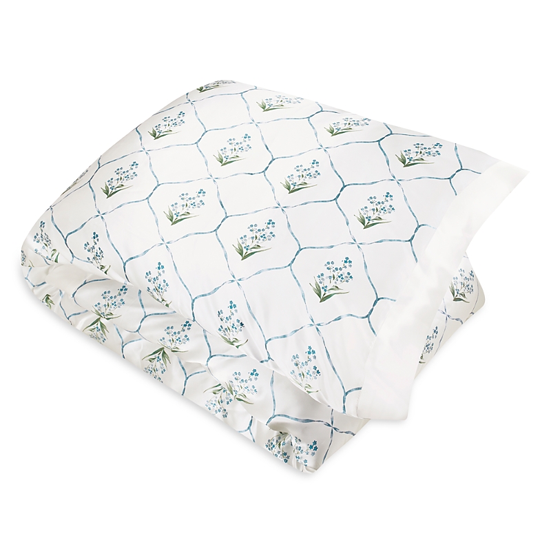 Gingerlily Forget Me Not Silk Duvet Cover, Queen In Forget Me Not