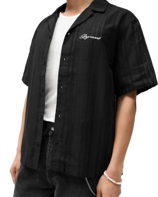Embroidered Oversized Fit Bowling Shirt  