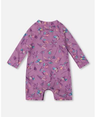 Girls' Printed Long Sleeve One-Piece Rashguard - Baby