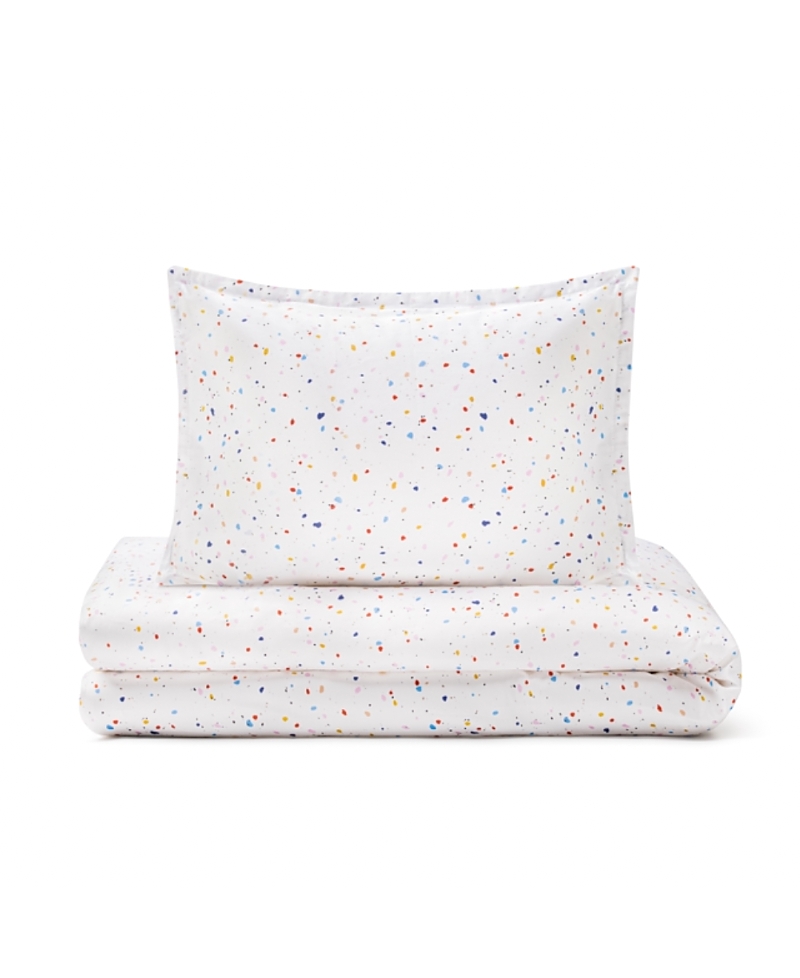 Domani Home Terrazzo 3 Piece Crib Set In Pouch In Bright Specks Of Assorted Colors