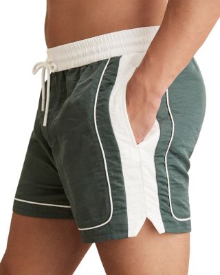 Drawstring Color Blocked Swim Shorts