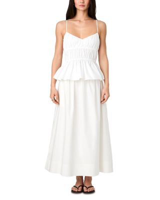 Poplin Strappy Peplum Top