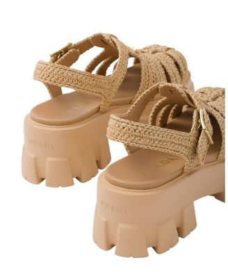 ★PRADA MONOLITH CROCHET SANDAL モノリス クロシェ サンダル Prada Women's Monolith Crochet Cage Sandals | Bloomingdale's