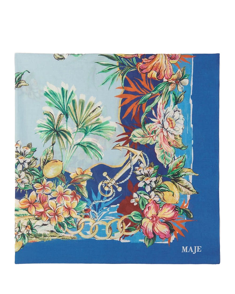 Maje Cotton Printed Scarf