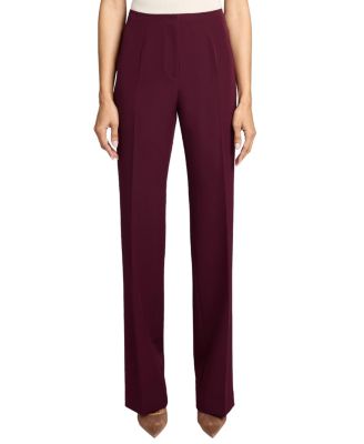 Della Staight Leg Pants with Slanted Pockets in Fluid Techno Crepe