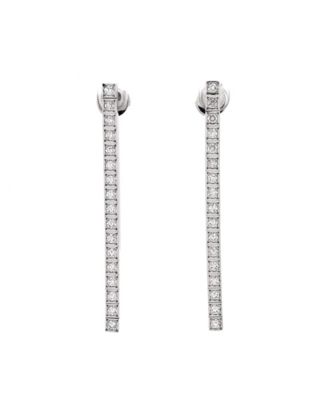 Pre-Owned Cartier - Lanieres Earrings 18K White Gold with Diamonds
