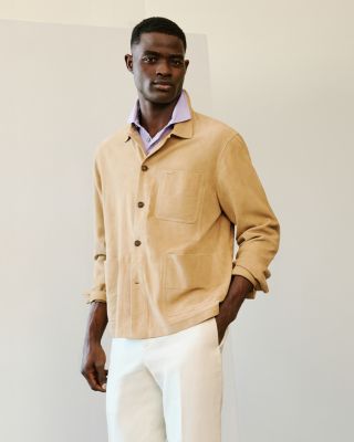 Suede Utility Work Jacket