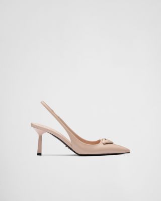  Women's Brushed Leather Slingback Pumps