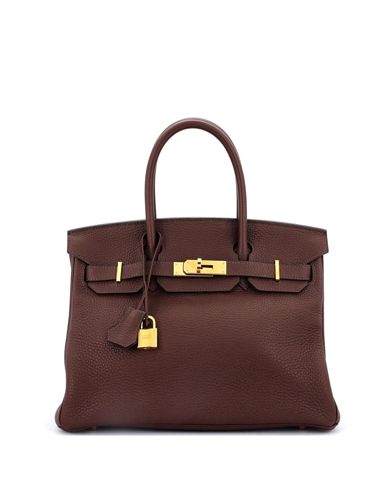 Pre-owned Pre-owned Hermes Hermes Birkin 30 Handbag Brown Clemence With Gold Hardware In Havane