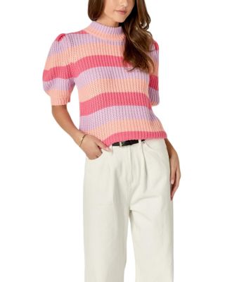 Women's Stripe Mockneck Sweater