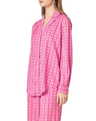 Women's Printed Satin Shirt