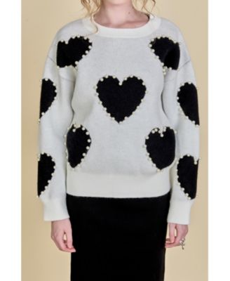 Women's Long-Sleeve Heart Sweater