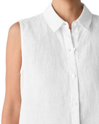 Linen Sleeveless Shirt